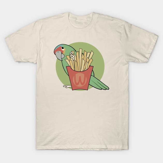 Parrots Love French Fries T-Shirt by DesignCat